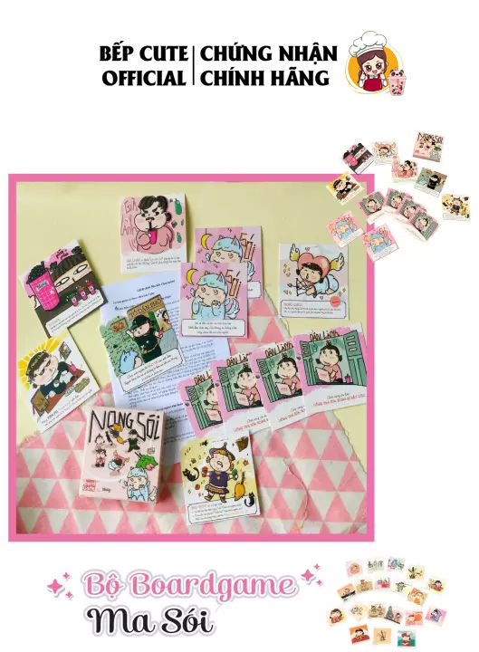 MA SÓI BOARDGAME SET TRÒ CHƠI CARDGAME ĐỒ CHƠI VIỆT HOÁ TRÀ SỮA BẾP CUTE OFFICIAL