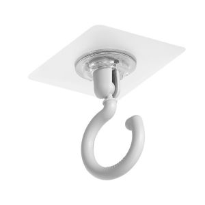 Cangkuk Pusing Kitchen Multi-function 360° Rotary Traceless Ceiling Hook Perforation-Free Strong Adhesive Magic Hook Mosquito Net 旋转挂钩