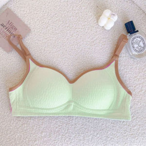 Bra Sport Wanita Motif Garis Lurus Tanpa Kawat Bh 7066  Push Up List  Senam Yoga Zumba Pakaian Dalam Wanita Style Korea BRG