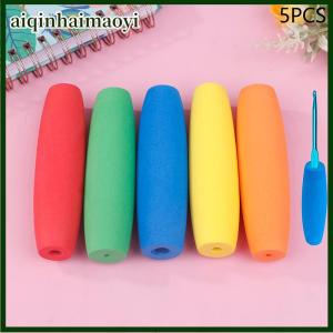 aiqinhaimaoyi 5PCS Ergonomic Crochet Handle Set Comfortable Handle For Crochet Hooks Multi-size Crochet Hook Accessories For 2mm-8mm Hooks