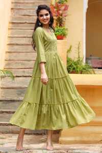 JM Couture Milky Green boutique flared Dress (Ready Stock)