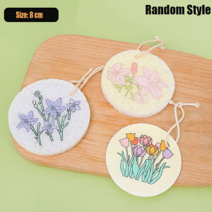 3Pcs Kitchen Sponge Eraser Round Flower Compressed Dishwashing Sponge Strong Absorbent Household Cleaning Tools