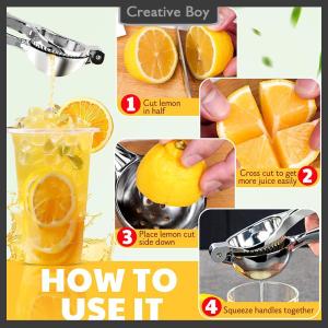 [Creative] Chanh ép Thêm lớn chanh ép Máy ép trái cây thép không gỉ Heavy Duty Manual citrus Máy ép trái cây tay Báo Chí