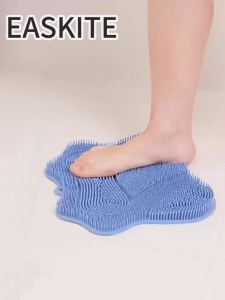 Shower Foot Scrubber Shower Foot and Back Scrubber with Suction Cups Shower Silicone Foot Washer for Exfoliating MassageBlue