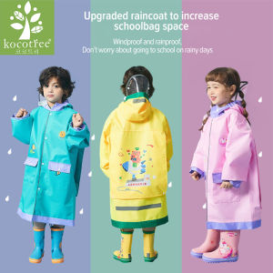Kocotree new childrens raincoat boys and girls with bag-bit waterproof hat increased