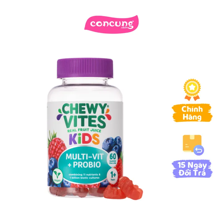 Thực phẩm bổ sung CHEWY VITES KIDS MULTI-VIT + PROBIO