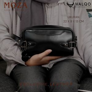 [VALQO] MOZA Batik Handbag Kulit Sapi Pouch Kulit Clutch Kulit Tas Tangan Kulit Wanita Pria