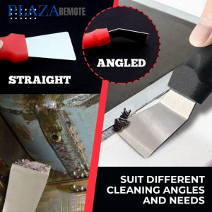 KAPE SCRAPER 4 CM STAINLESS ALAT PEMBERSIH DAPUR KERAK GAGANG PLASTIK