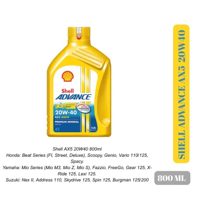 Oli Shell Matic AX5 AX7 10W30 800 ML 100% ORIGINAL Oli Vario Beat Mio Scoopy Spacy Mio Xride dll