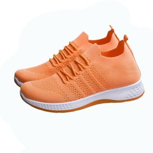 Sepatu santai wanita cewek joging jalan lari senam elastis slop COD gratis ongkir