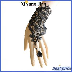 XYJ Flash Sale Home 1PC phụ nữ Goth tăng hạt hoa ren nô lệ găng tay có thể điều chỉnh vòng Vòng đeo tay dài