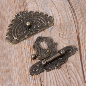 Vintage Retro Style Decorative Hasp Toggle Suitcase Box Lock Hook for Latch