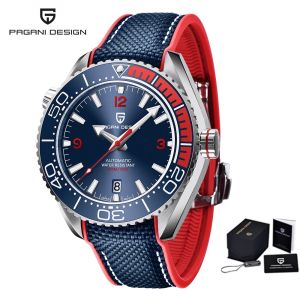 100% original PAGANI DESIGN Seamaster Planet 40MM automatic mechanical men watch Japan NH35 Luminous 100M Waterproof luxury watch for men Ceramic bezel date mens watch 手表 PD-1679