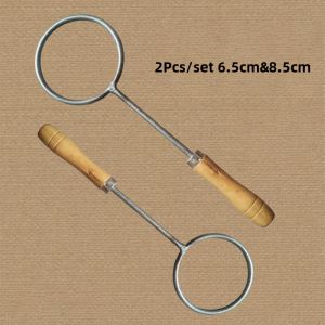 2Pcs/Set 6.5cm+8.5cm Scalding Bottle Iron Ring Wine Bottle Burning Iron Ring Glass Bottle Cutter