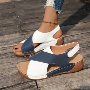 Free Shipping WomenS Roman Sandals New Summer Style Platform Thick-Soled Suitable For Pairing With Skirts Casual Open-Toe Versatile Beach Sandals