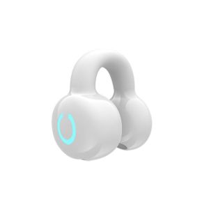 MAKERVY Extra Long Calls General Bluetooth 5.3 Earphone Bone Conduction Single Ear Ear Clip Bluetooth Wireless Headset Dustproof Long Battery Life Headphones Wireless Earbud for Sports Business