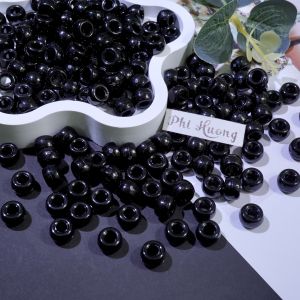 Gói 20g hạt cườm nhựa hình ống trụ 6x9mm nhiều màu làm vòng tay