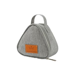 HRTHR Nylon Students Waterproof Breakfast Triangle Letter Lunch Storage Handbags Korean Lunch Box Tote Food Container Fresh Cooler Bags