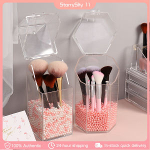 Clear Medium Sized Acrylic Makeup & Brush Holder Stand Organizer Desktop Organizer Storage Box