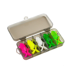 5pcs Soft Frogs Baits for Saltwater Fishing Frogs Topwater Frogs Lures Set 3.7cm/4.7cm Swimbait with Hook