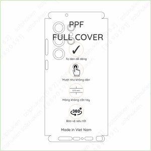 Dán PPF Samsung S23 ultra loại trong nhám dành cho màn hình mặt lưng 4 viền full viền