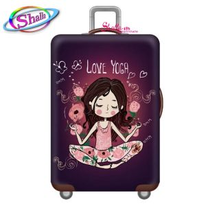 Balo trùm vali 3D cao cấp thun giản 4 chiều Hình Cô bé yoga 24 inch Shalla