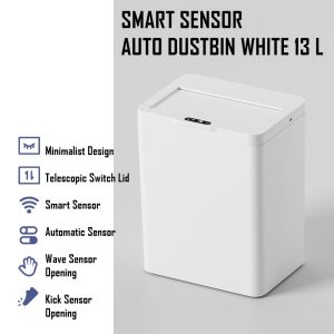 ⭐SG⭐ 13L/17L Automatic Sensor Dustbin Smart Touchless Trash Bin Motion Sensor Waste Bin Kitchen Bathroom Office