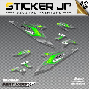 Stiker Striping Motor BEAT KARBU - Sticker Motor Honda Beat Bahan Transparan JP02