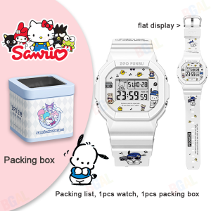 (42mm)100% Authentic Sanrio Hello Kitty Watch for Kids Girls Waterproof Watches with Backlight Melody Digital Watch for Kids Boys Children Wristwatch Shockproof hellokitty Birthday Gift Kuromi Cinnamoroll Christmas Gifts 8611