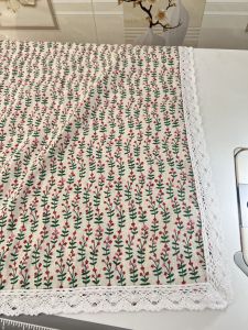 [ 50*75cm] Nhiều Mẫu Vải Bố Canvas Viền Ren Vintage Che Phủ Decor Làm Phông Nền Chụp Ảnh Phủ Tủ Lạnh Máy Giặt Đa Năng