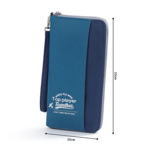 XSDDSF ผ้าอ๊อกซ์ฟอร์ด กระเป๋าใส่หนังสือเดินทาง ป้องกันการโจรกรรม อาร์เอฟไอดี กระเป๋าสตางค์สำหรับเดินทาง แบบพกพาได้ กันน้ำกันน้ำได้ ที่ใส่ตั๋วบัตรเครดิต ใช้ได้ทุกเพศ