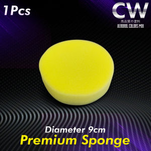 Wax Sponges Round Car Polish Sponge Car Wax Foam Sponges Applicator Pads for Clean Car Cleaner Care Tools Glass Yellow