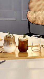 Nurm Glass Cup Heat Resistant Mug Cup Coffee High Quality Glassware Transparent Drinking Glass Mugs