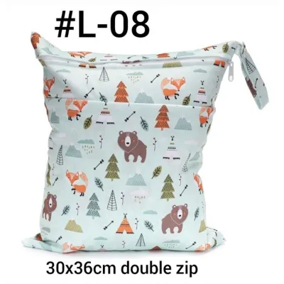 🇸🇬 wet bag diaper bag nappy bag waterproof 30x36cm double zip