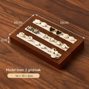 O-KAY Nampan Penyimpanan Perhiasan Kayu Solid Display Anting Cincin & Aksesoris