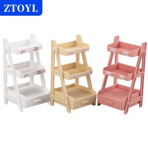 [COD]🔥🔥🔥ZTOYL 1:12 Dollhouse Miniature Plant Flower Stand Shelf Bookshelf Display Rack Furniture Fairy Garden Tool Storage Rack Model Toy