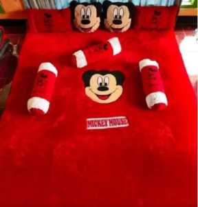 Set Matras Busa Lembut Motif Karakter - Tahan Air untuk 1/2 Orang