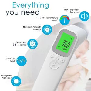 【3 Years Warranty】Temperature Checker Infrared Forearm Gun Baby Thermometer Digital Baby Temperature Scanner Adults & Kids updated model gift battery