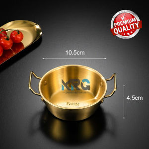 Korean Fries Snacks Plate Mnini Raman Pot Stainless Steel Tableware Rice Wine Bowls Snack Plate Food Container