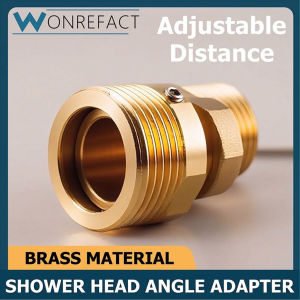 Adjustable Offset Connector Solid Brass Heavy Duty Fix Uneven Pipes Shower Mixer Wall Mount Adapter