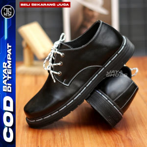 Lestho Sepatu Docmart Pria Hitam Formal Casual