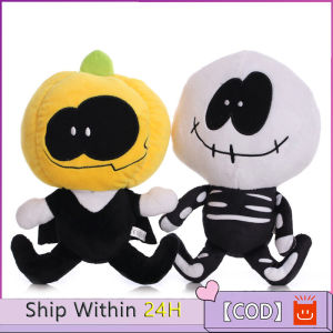 [Happy Shopping Time]✅Ready Stock✅23cm Friday Night Funk Doll Pumpkin Man Jack Skeleton Man Plush Toy Friday Night Funkin Plush Toy Stuffed Soft Doll Toys Kids Fans Xmas Gifts