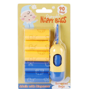 SKISOPGO Baby Disposable Plastic Nappy Bag Scented Plastic Diaper Plastik Sampah Thick Garbage Trash Bags