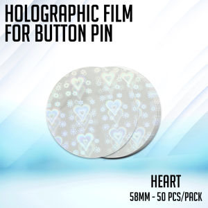 RF Printing - Holographic film for Button Pin for 58mm (50pcs/pack)