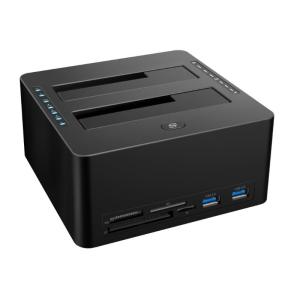 USB3.0 Double Bay Hard Drive Docking Station with Offline Clone for 2.5inch 3.5inch Hard Disk USB Hubs with 2x USB3.0