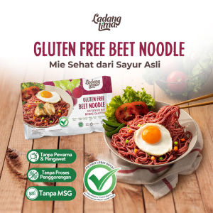 Ladang Lima - Mie Sayur Instan Bebas Gluten Ayam Bawang / Soto Lamongan / Beet ( Gluten Free Noodle ) 76g