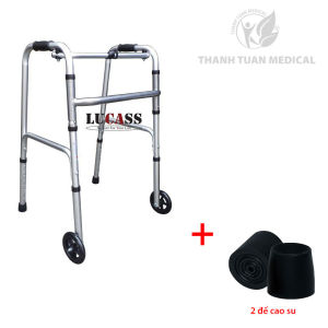 Khung tập đi có bánh xe lớn Lucass V79 ( W79) - Khung tập đi hỗ trợ người già người yếu tay chân di chuyển vững vàng an toàn