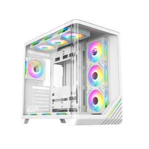 Armaggeddon AQUARON X CURVE GIGA ATX Fish Tank Design Gaming PC Case With Dual Chamber | Tempered Glass