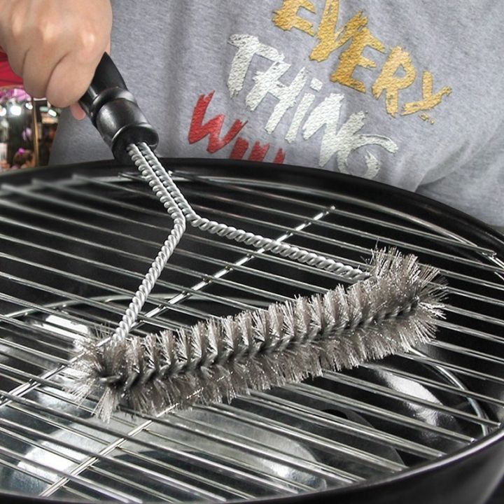 [HCM] Cây cọ thép chà rửa vệ sinh vỉ nướng BBQ có tay cầm dài tiện dụng ...