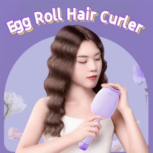 STARGOODS 32mm Egg Roll Hair Curler Fast Heating 4 Temperature Adjustable Wavy Electric Hair Curling Iron Hair Styling Tool Big Wave Splint Deep Wave Hair Curler Home